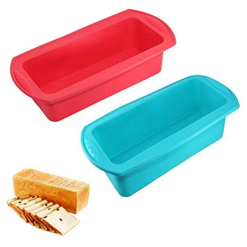 Silicone Bread Loaf Pan,Set of 2 Silicone Bread Baking Mold Non-Stick Reusable Loaf Pan for Homemade Cakes, Breads, Meatloaf Pancakes and quiche Silicone Bread Loaf Pan,Set of 2 Silicone Bread Baking Mold Non-Stick Reusable Loaf Pan for Homemade Cakes, Breads, Meatloaf Pancakes and quiche