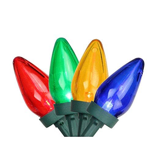 Northlight 25 Multi-Color LED C9 Mini Christmas Lights - 16 ft Green Wire