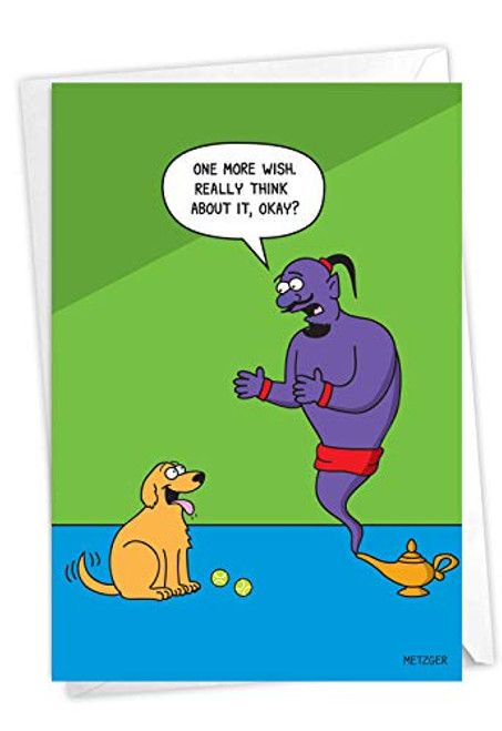 NobleWorks, Dog Wishes - Hilarious Birthday Greeting Card with Envelope - C3673BDG NobleWorks, Dog Wishes - Hilarious Birthday Greeting Card with Envelope - C3673BDG