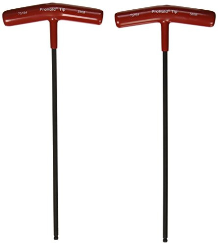 Bondhus 75164 5mm ProHold Tip Ball End Graduated Length T-Handle with ProGuard Finish, 246mm, 2-Piece