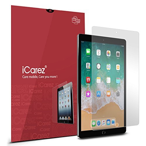 iCarez [Anti-Glare Matte Screen Protector for Apple 10.5-inch iPad Pro 10.5 (2017) / iPad Air 3 (2019) [Not Glass] Premium PET [2-Pack] Easy to Install with Hinge Installation