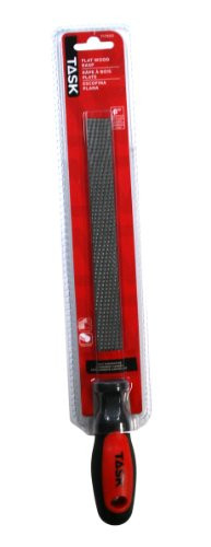 Task Tools T17950 8-Inch Flat Wood Rasp File with Soft Touch Rubber Grip