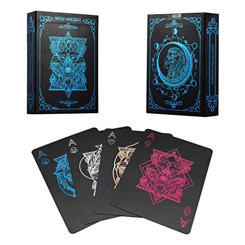 Acelion Waterproof Playing Cards, Plastic Playing Cards, Deck of Cards, Gift Poker Cards (Werewolf Anubis)