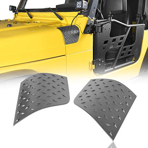 u-Box Jeep Wrangler Body Armor, Black Cowl Side Hood Corner Guard for Jeep TJ Wrangler 1997-2006 u-Box Jeep Wrangler Body Armor, Black Cowl Side Hood Corner Guard for Jeep TJ Wrangler 1997-2006