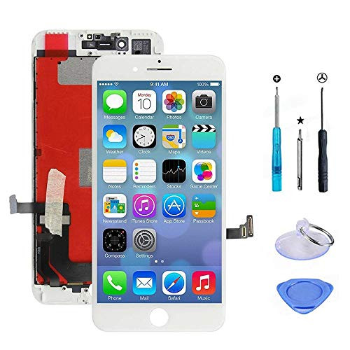 URSEND for iPhone 8 LCD Digitizer Screen Replacement Display Touch Assembly (4.7'') White with 3D Touch + Free Repair Tools Kit