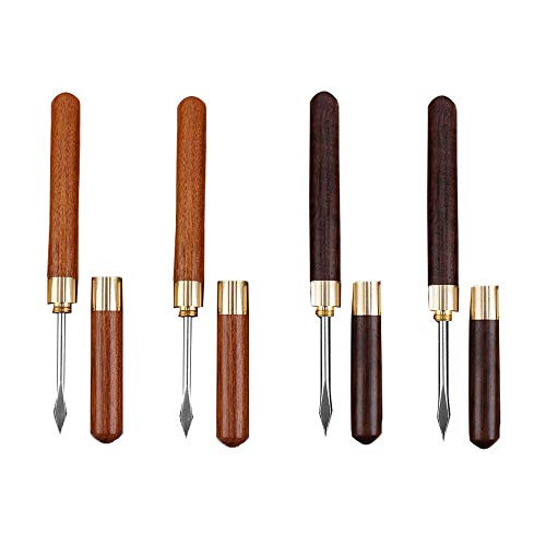 Ice Picks YILEGOU Ice Crushers Stainless Steel with Wooden Handle Ice Chipper ideal for Bars, Bartender, Best Carving Tool 4 Pack Brown/Black