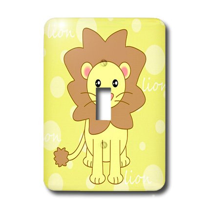 3dRose lsp_6101_1 Yellow Baby Lion Single Toggle Switch Multicolored
