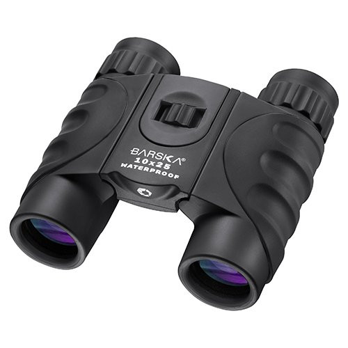 BARSKA Binoculars AB12725 10x25 Black Wp, Blue Lens Cp