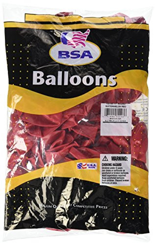 PIONEER BALLOON COMPANY Solid Round Latex Balloons, 11", Watermelon Red