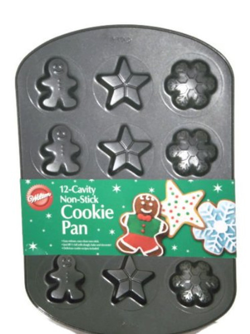 Wilton Christmas Cookie Pan 12 Cavity Non-stick Cookie Pan Gingerbread Man, Star, and Snowflake Wilton Christmas Cookie Pan 12 Cavity Non-stick Cookie Pan Gingerbread Man, Star, and Snowflake