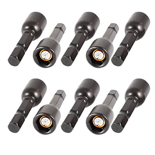 Uxcell 8mm Hex Socket Magnetic Nut Setter Spanner Driver Bits, 10-Piece