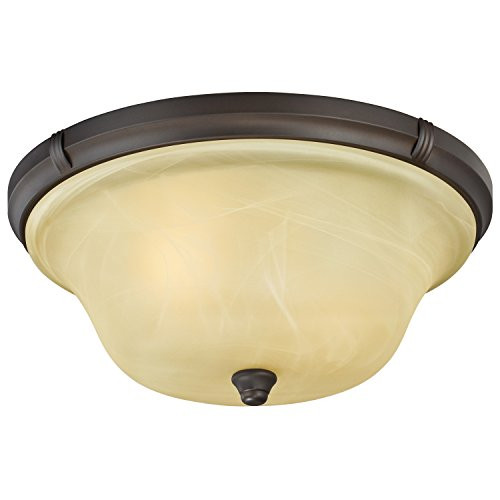 Westinghouse 6342400 Tolbut Two-Light Indoor Flush Ceiling Fixture, Oil Rubbed Bronze Finish with Amber Alabaster Glass Westinghouse 6342400 Tolbut Two-Light Indoor Flush Ceiling Fixture, Oil Rubbed Bronze Finish with Amber Alabaster Glass