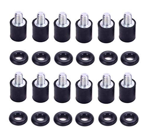 M3 Flight Controller Anti-Vibration Fixed Screws Mounting Hardware Standoffs with M3 Rubber Washer Rings for Naze32 CC3D F3 F4 Flight Controller(12Sets)
