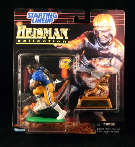 Starting Lineup Tony Dorsett / University of Pittsburgh Panthers 1997 NCAA College Football Heisman Collection Action Figure, Football Helmet & Miniature 1976 Heisman Memorial Trophy