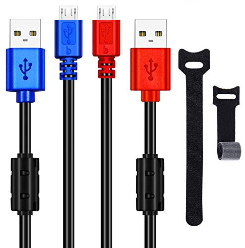 2 Pcs 10ft Charging Charger Cable for PS4 Controller, Play and Charge USB Cable Data Sync Cord with Customized Connector for Sony Playstation 4/ PS4 Slim/ PS4 Pro Controllers (ONLY Fit PS4)