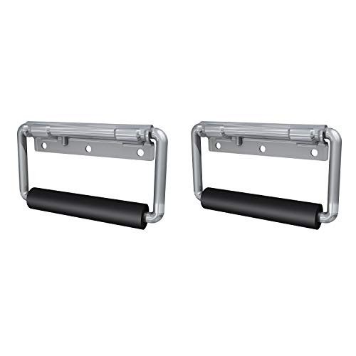 TCH Hardware 2 Pack Spring Loaded Zinc Steel Surface Mount Handle with Padded Grip - Case Chest Cabinet Box