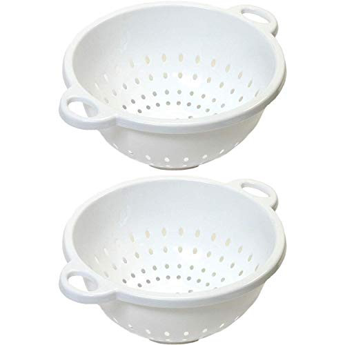 Chef Craft, 5-Quart, Deep Colander, White, 11 by 5 inch (2-Pack)