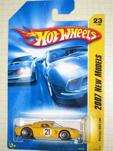 Hot Wheels 2007 New Models -#23 Ferrari 250 LM Yellow #2007-23 Collectible Collector Car Mattel 1:64 Scale