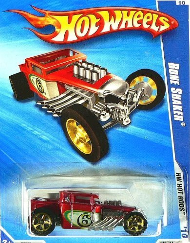 2010 Hot Wheels #05/10 HW Hot Rods Red BONE SHAKER 143/240 Collectible Car by Mattel