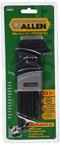 Allen 56603G 13-Key SAE Long Arm Hex Key Set