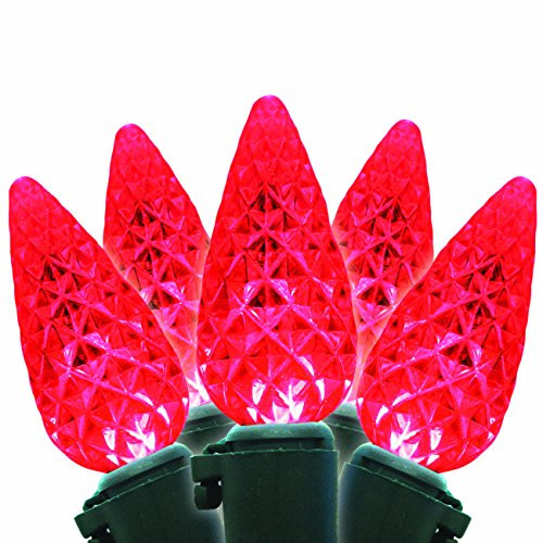 Brite Star 35 Lt C6 Faceted Led Light Set, RED