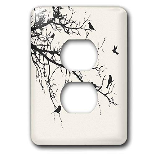 3dRose lsp_38362_6 Birds on Branches 2 Plug Outlet Cover