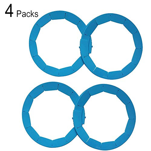 Emoly 4 Pack Silicone Pie Protectors Adjustable Silicone Pie Crust Shield Pie Crust Protector Kitchen Tool for Baking Pie Fit 8 Inch to 11.4 Inch Diameter Pies