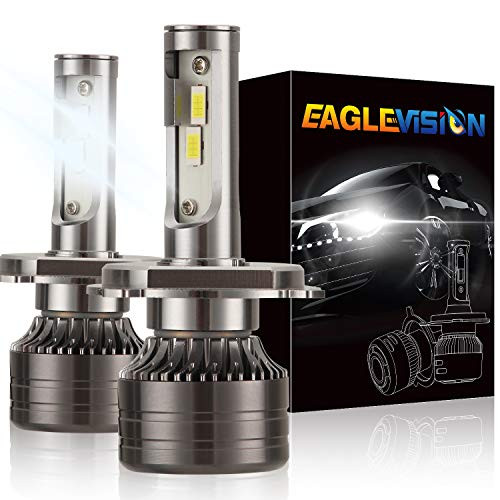 H4 LED Headlight Bulb, Kairiyard 2x 55W 9000LM 6000K White 9003 HB2 Fog Light Bulbs Super Bright DOB Chip High Beam Low Beam LED Headlights Conversion Kit Waterproof