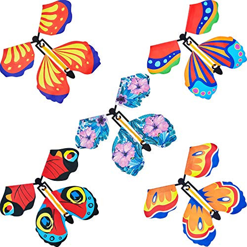 45 Pieces Magic Fairy Flying Butterfly Wind up Butterfly Toy Flying Butterfly Decorations for Surprise Wedding Birthday Decoration