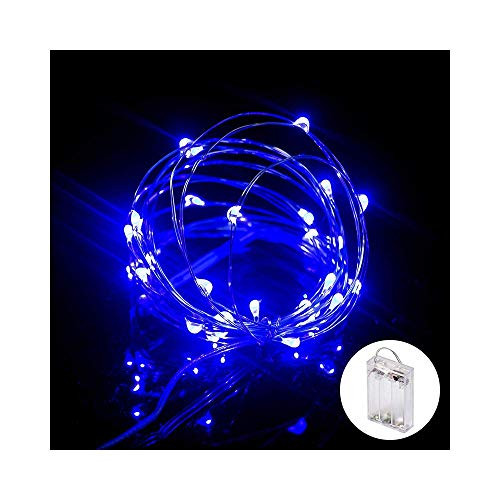 Tasodin led Fairy Lights Waterproof 16.4ft String Lights Battery Operated for Wedding, Home, Garden, Party, Christmas Decoration, Blue