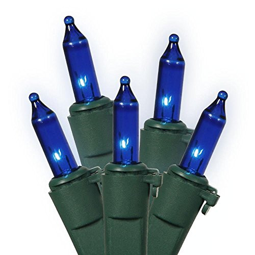 Vickerman 50 Light Blue Light Set on Green Wire