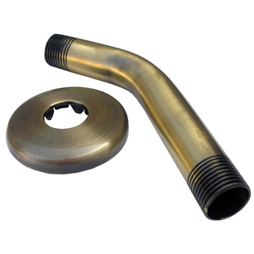 LASCO 08-2467 Shower Arm and Flange with 1/2-Inch Male Pipe Thread, 6-Inch, Antique Brass Finish LASCO 08-2467 Shower Arm and Flange with 1/2-Inch Male Pipe Thread, 6-Inch, Antique Brass Finish