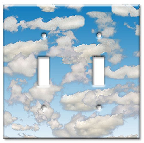 Art Plates - Clouds Switch Plate - Double Toggle