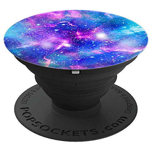 Blue-Purple Galaxy Outer-Space Nebula PopSockets Grip and Stand for Phones and Tablets