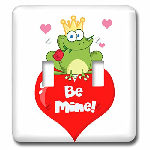 3dRose LLC lsp_56809_2 The Charming Frog Valentine On White Background Double Toggle Switch