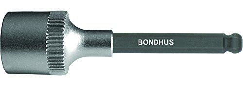 Bondhus 43980 12mm ProHold 1/2" Drive Socket Ball End Bit with ProGuard Finish, 2"