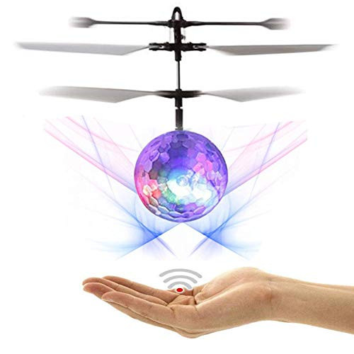 NiGHT LiONS TECH Novelty RC Toy, RC Flying Ball, RC Infrared Induction Helicopter Ball Built-in Shinning LED Lighting for Kids, Teenagers Indoor and Outdoor Games ,Colorful Flyings for Kid's Toy Gift