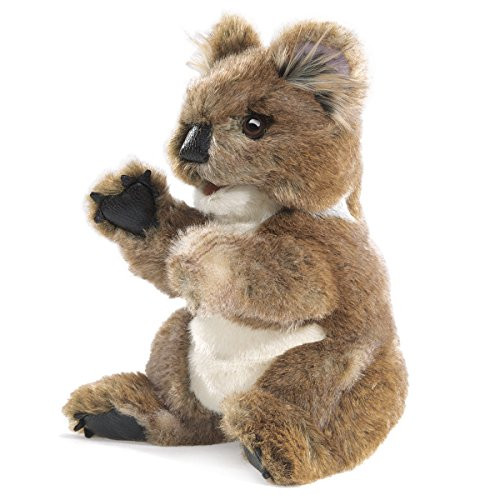 Folkmanis Koala Hand Puppet Plush, Gray-Brown/White