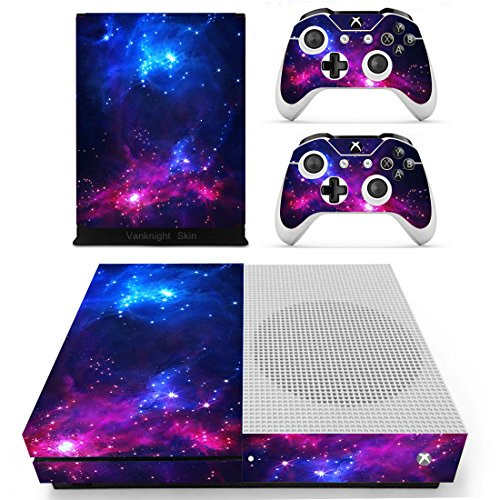 Vanknight Xbox One S Slim Console Remote Controllers Skin Set Vinyl Skin Decals Sticker Cover for Xbox One Slim (XB1 S) Console