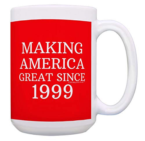 21st Birthday Gifts for All Making America Great Since 1999 Funny Birthday Gift Maga Mug Birthday Mug 15-oz Coffee Mug Tea Cup 15 oz Red