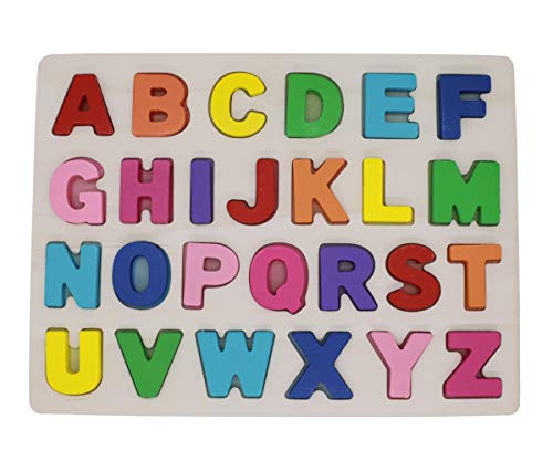 KanCai Kids Wooden Alphabet Puzzle Chunky Letters ABC Puzzles Board Montessori Toys for Boys and Girls KanCai Kids Wooden Alphabet Puzzle Chunky Letters ABC Puzzles Board Montessori Toys for Boys and Girls