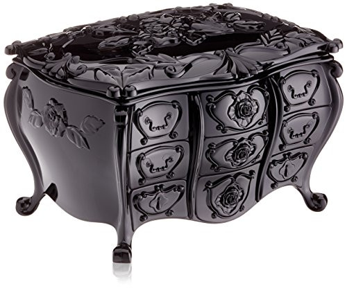 ANNA SUI Beauty Box, Black Mini Dresser Makeup Box to store Lipsticks, Perfumes, Jewelries