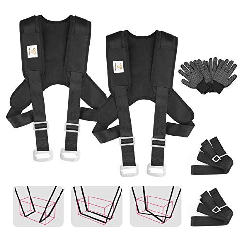 Tikaton Furniture Moving Strap  Adjustable Lifting Strap for 2 Movers - Move, Lift, Carry, And Secure Furniture, Appliances, Bulky Objects Safely, More Easily Like The Pros, Essential Moving Supplies