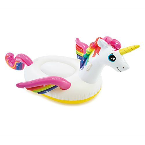 Intex Unicorn Inflatable Ride-On Pool Float, 79" X 55" X 38"