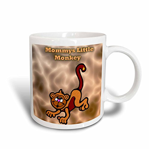 3dRose Mommy's Little Monkey Ceramic Mug, 15-Ounce