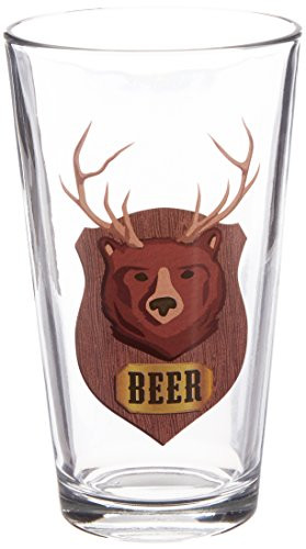 Barstool Philosopher 20-Ounce Pint Glass, Beer (Bear)