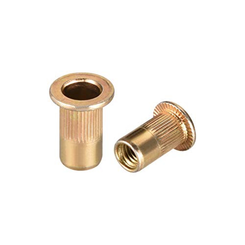 uxcell M5 Carbon Steel Rivet Nuts Flat Head Insert Nutsert Yellow Zinc Plated 20 Pcs uxcell M5 Carbon Steel Rivet Nuts Flat Head Insert Nutsert Yellow Zinc Plated 20 Pcs