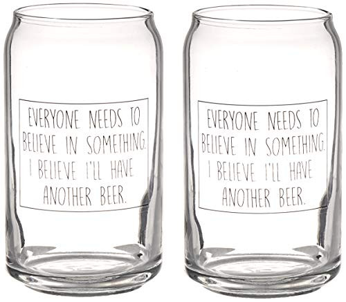 Creative Brands Barstool Philosopher Can Glass, Everyone Needs Beer