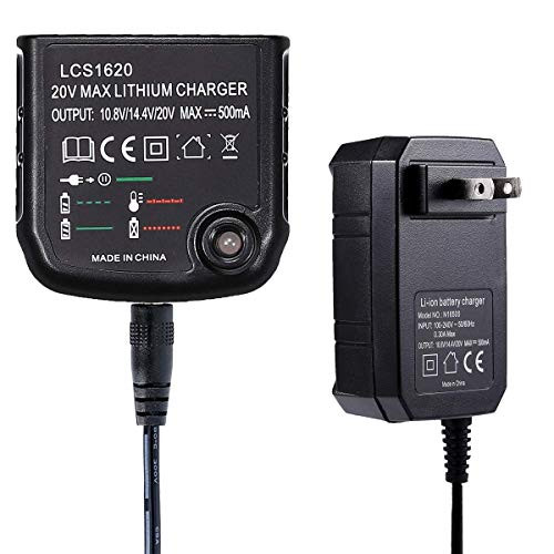 JANRI Replacement LCS1620 LCS1620B Charger 20V MAX Lithium Battery Charger for Black and Decker 14.4V 18V Lithium Ion Battery LBXR20 LBXR20-OPE LB20 LBX20 LBX4020 LB2X4020 LBXR2020-OPE BL1514 LBXR16