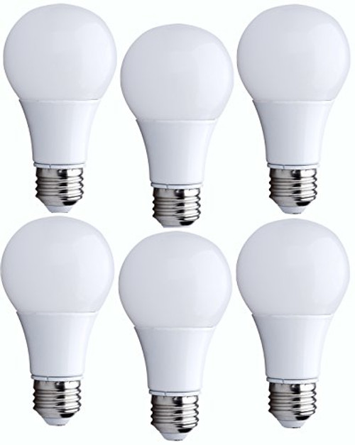 Bioluz LED 60 Watt Light Bulb, LED Light Bulbs 60 Watt Replacement, Uses Only 9 Watts, Warm White, Non-Dimmable, A19 LED Light Bulb, 6-pack